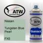Preview: Nissan, Tungsten Blue Pearl, FX0: 400ml Sprühdose, von ATW Autoteile West.